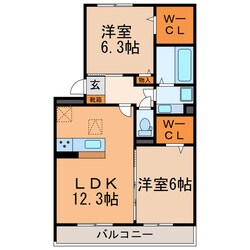 グランディール（柏原町）の物件間取画像